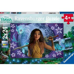 New sealed Ravensburger-2 X 24 Piece Puzzle Disney Raya-Sisu the Last Dragon